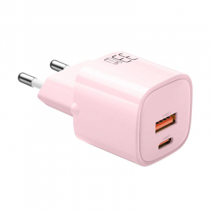 Mcdodo USB-A + USB-C hálózati töltő GaN 33W pink (CH-0156)