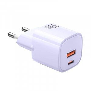 Mcdodo USB-A + USB-C hálózati töltő GaN 33W lila (CH-0155)