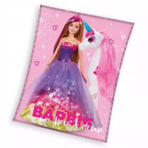 Barbie: Korall takaró 130x170 cm (BARB232404-KOC)