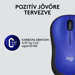 Logitech M220 Silent Vezeték nélküli egér, kék (910-004879)