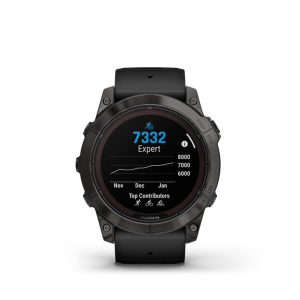 Garmin Fenix 7X Pro Sapphire Solar okosóra szürke DLC titánium, fekete szilikon szíjjal (010-02778-11)
