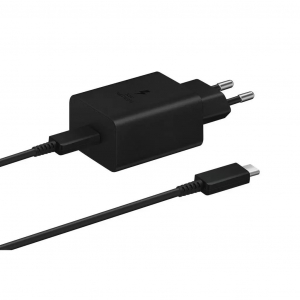 Samsung USB Type-C hálózati töltő 45W + USB Type-C kábel fekete (EP-T4510XBEGEU)