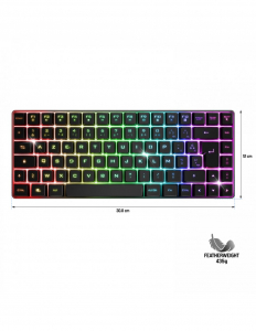 Spirit Of Gamer ELITE K70 vezeték nélküli Gaming billentyűzet fekete (CLA-EK70HU)