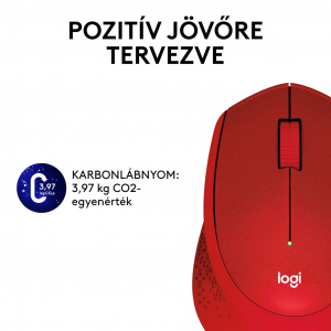 Logitech M330 SILENT PLUS vezeték nélküli optikai egér piros (910-004911)