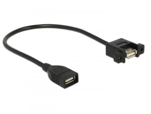 Delock USB 2.0 Type-A anya > USB 2.0 Type-A anya panelre szerelhető kábel  25cm (85105)