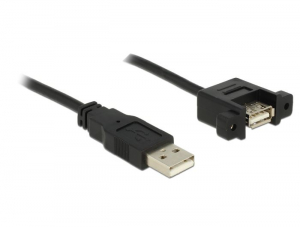 Delock USB 2.0 Type-A apa > USB 2.0 Type-A anya panelre szerelhető kábel  1m (85106)