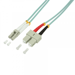 Logilink Fiber duplex patch k&aacute;bel OM3 50/125 LC-SC aqua 0,5m (FP3LS00)