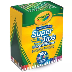 Crayola: SuperTips kimosható filctoll készlet - 100 db-os (58-5100)