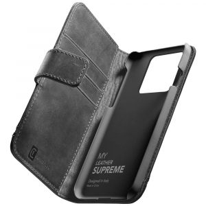 Cellularline Supreme Case Booklet Apple iPhone 14 hátlap fekete (SUPREMECIPH14K)