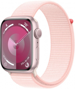 Apple Watch Series 9 GPS 45mm rózsaszín alumíniumtok, rózsaszín szíj (MR9J3QF/A)
