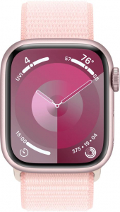 Apple Watch Series 9 GPS 45mm rózsaszín alumíniumtok, rózsaszín szíj (MR9J3QF/A)