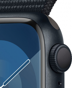 Apple Watch Series 9 (GPS + Cellular) 41mm éjfekete alumíniumtok, éjfekete szíj (MRHU3QF/A)