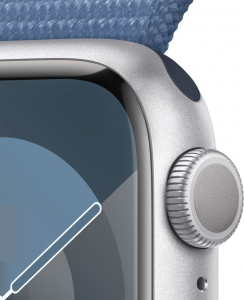 Apple Watch Series 9 (GPS + Cellular) 41mm ezüst alumíniumtok, viharkék sportszíj (MRHX3QF/A)