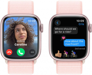 Apple Watch Series 9 GPS 45mm rózsaszín alumíniumtok, rózsaszín szíj (MR9J3QF/A)