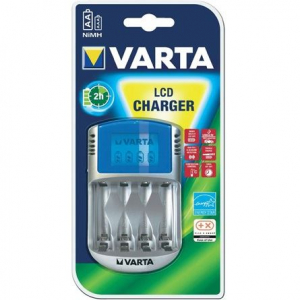 Varta LCD akku töltő + 12V + USB (57070201401)