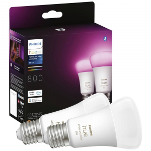 Philips Lighting Hue LED fényforrás White & Color Ambiance E27 60 W Fehér és színes 2db (871951432836500)