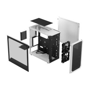 Fractal Design Focus 2 White TG Clear Tint táp nélküli ablakos ház fehér-fekete (FD-C-FOC2A-02)