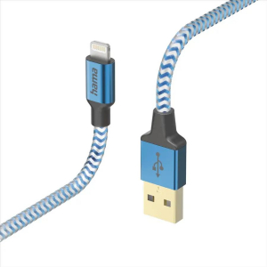 Hama USB-A - Lightning kábel 1,5m kék (201553)