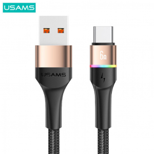 Usams SJ536USB02 USB-C - USB-A adatkábel 1.2m fekete-rozéarany