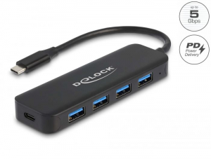 Delock USB Type-C Hub 4 Port USB 3.2 Gen 1 Power Delivery-vel 85Watt (64170)