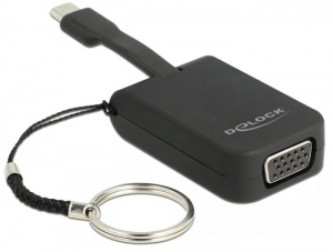 Delock USB Type-C adapter VGA-hoz (DP Alt Mode) - kulcstartón (63941)