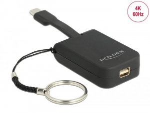 Delock USB Type-C adapter mini DisplayPort-hoz (DP Alt Mode) 4K 60 Hz - kulcstartón (63939)