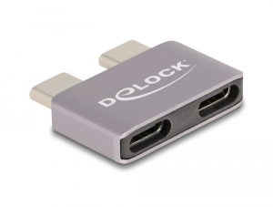 Delock USB Type-C adapter USB 40 Gbps 2 x apa – 2 x anya port védővel fém (60055)