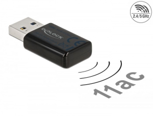 Delock USB 3.0 kétsávos WLAN ac/a/b/g/n Micro Stick 867 Mb/s (12550)