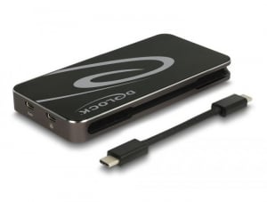 Delock USB Type-C 3.2 dokkoló állomás 4K HDMI DP / 1080p VGA, USB Hub és PD 3.0 (87773)