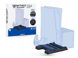 Konix Mythics PlayStation 5 (PS5) multifunkciós töltőállomás és hűtőállvány fekete (KX-MY-P5-SPACES)