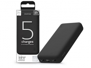 Juice ECO 5 2x USB-A - USB-C - Micro USB Power Bank 15000mAh fekete (JU194792)