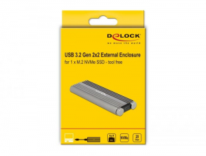 Delock M.2 NVMe PCIe SSD-hez kapcsolódó külső memória ház (42001)