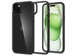 Spigen ULTRA HYBRID Apple iPhone 15 Plus ütésálló hátlap tok átlátszó-fekete (SP749961)