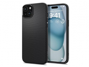 Spigen Liquid Air Apple iPhone 15 ütésálló hátlap tok fekete (SP751117)