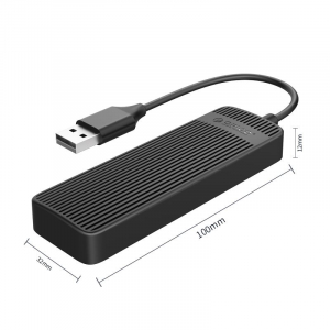 Orico 4 Portos USB 2.0 Hub fekete (ORICO-FL02-BK)