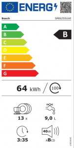 Bosch SMI6ZDS16E beépíthető mosogatógép