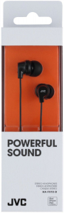 JVC HA-FX10-B fülhallgató fekete (Csúcskategóriás hangzás,L alakú csatlakozó)