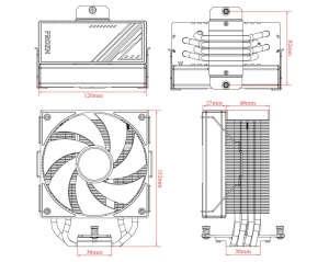 ID-Cooling FROZN A410 ARGB WHITE univerzális CPU hűtő fehér