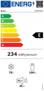 Bosch KIN865SE0 beépíthető alulfagyasztós hűtőszekrény