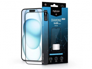 MyScreen Protector Diamond Glass Lite Edge2.5D Full Glue Apple iPhone 15 Plus / 15 Pro Max edzett üveg kijelzővédő fekete kerettel (LA-2330)