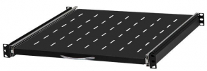 Stalflex rack szekrény kihúzható polc 1U 19" 450mm fekete (RSR19-1U-450B)