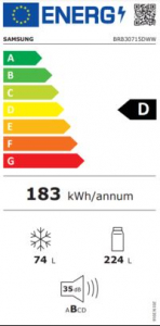 Samsung BRB30715DWW/EF alulfagyasztós hűtőszekrény