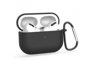 Haffner szilikon védőtok Apple AirPods Pro 1 / 2 fülhallgatóhoz fekete (FN0421) ECO csomagolás