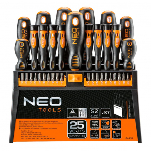 NEO Tools csavarhúzó készlet + bitek 37db (04-210)