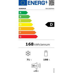 Gorenje RK418DPW4 alulfagyasztós hűtőszekrény