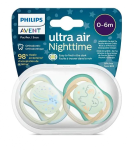 Philips SCF376/18 Avent ultra air fluoreszkáló cumi csillag, bagoly