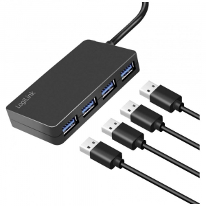 Logilink 4 portos USB 3.2 Gen1 Hub fekete (UA0396)