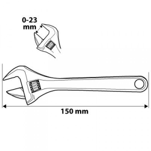 NEO Tools 0-23mm között állítható villáskulcs (03-027)