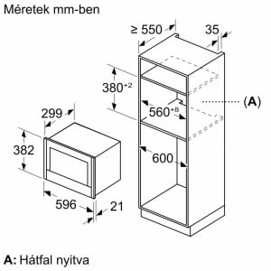 Neff NL4GR31N1 beépíthető mikrohullámú sütő