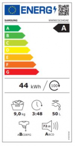 Samsung WW90CGC04DAELE elöltöltős mosógép fehér